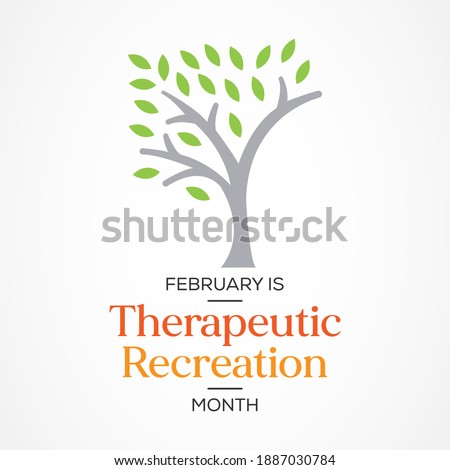 Vector illustration on the theme of Therapeutic Recreational (TR) month observed each year during February across united states.