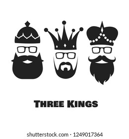 Vector illustration on the theme of Three Kings.  Epiphany day. 