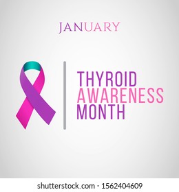 Vector illustration on the theme of Thyroid awareness month of January.