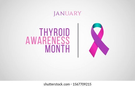 Vector illustration on the theme of Thyroid awareness month of January.