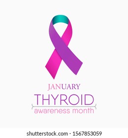 Vector illustration on the theme of Thyroid awareness month of January.