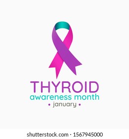 Vector illustration on the theme of Thyroid awareness month of January.