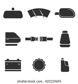 Vector illustration on the theme tools, car accessories