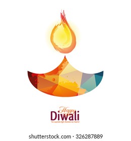 Vector illustration on the theme of the traditional celebration of happy diwali