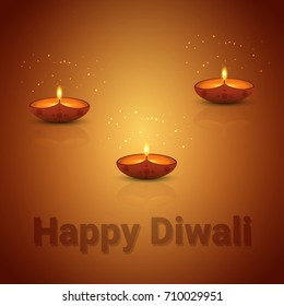 Vector illustration on the theme of the traditional celebration of happy diwali - stock vector