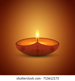 Vector illustration on the theme of the traditional celebration of happy diwali - stock vector