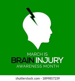 Vector illustration on the theme of Traumatic Brain Injury (TBI) awareness month. it is a disruption in the normal function of the brain that can be caused by a blow, bump or jolt to the head