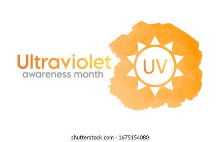 Vector illustration on the theme of Ultraviolet awareness month observed during the month of may every year.