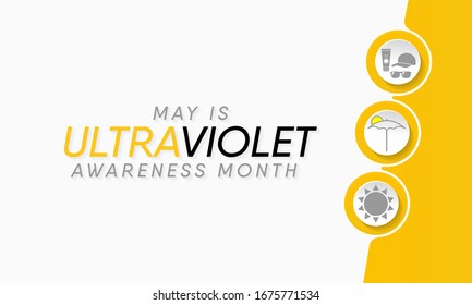 Vector illustration on the theme of Ultraviolet awareness month observed during the month of may every year.