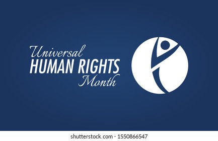 Vector illustration on the theme of Universal Human rights month of December.