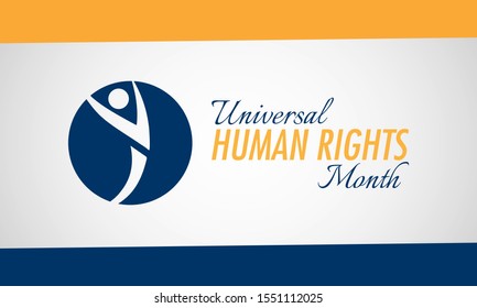 Vector illustration on the theme of Universal Human rights month of December.