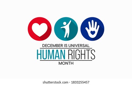 Vector illustration on the theme of Universal Human Rights month observed each year during December across the globe.