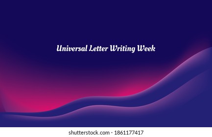 Vector illustration on the theme of Universal Letter Writing Week 