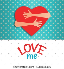 Vector illustration on the theme Valentine Day. For a poster or banner and greeting card.
