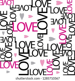 Vector illustration on the theme of Valentine's day. Black and white vector background.