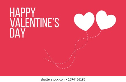 Vector illustration on the theme of Valentine's Day on February 14th.