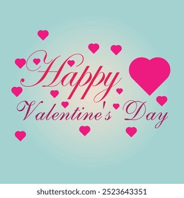 Ilustración vectorial sobre el tema Día de San Valentín. Feliz día de San Valentín sobre fondo colorido.