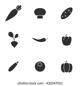 Vector illustration on the theme vegetables