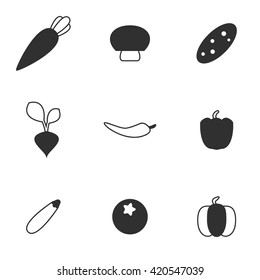 Vector illustration on the theme vegetables