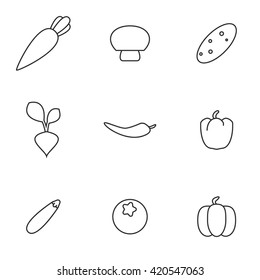 Vector illustration on the theme vegetables