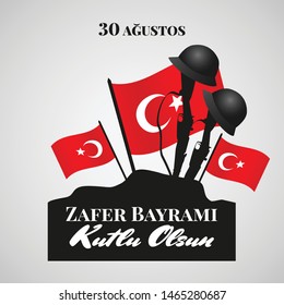 Vector Illustration on the theme Victory Day in Turkey. 
