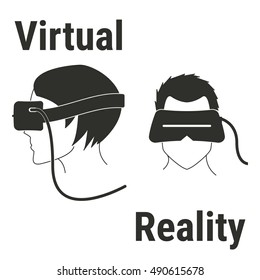 Vector illustration on the theme vr, virtual reality