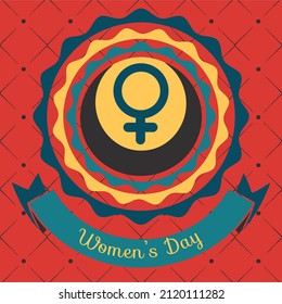 Vector illustration on the theme of Women's Day on March 8th. Suitable for greeting card poster and banner.