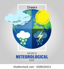 Vector Illustration on the theme World Meteorological Day