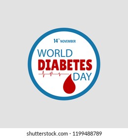 Vector Illustration on the theme World Diabetes Day.