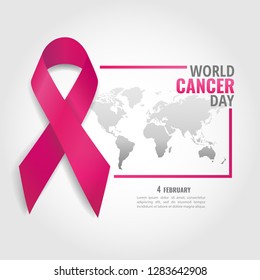 Vector illustration on the theme World  Cancer Day
