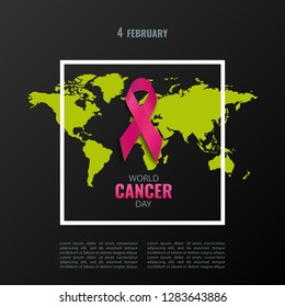 Vector illustration on the theme World  Cancer Day
