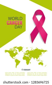 Vector illustration on the theme World  Cancer Day
