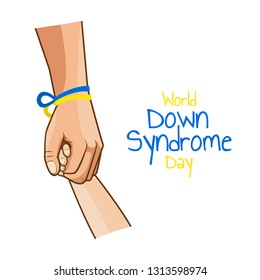Vector Illustration on the theme World Down Syndrome Day
