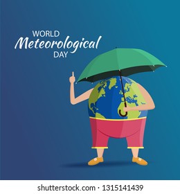 Vector Illustration on the theme World Meteorological Day. 
