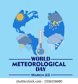 Vector Illustration on the theme World Meteorological Day 