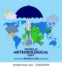 Vector Illustration on the theme World Meteorological Day 