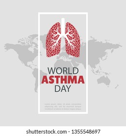 Vector Illustration on the theme World Asthma Day. For a poster and banner.
