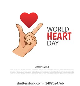 Vector Illustration on the theme World Heart Day