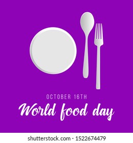 Vector illustration on the theme of World food day on October 16th