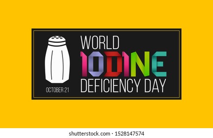 Vector Illustration On The Theme Of World Iodine Deficiency Day On October 21