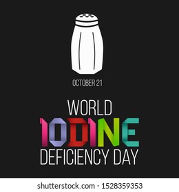 Vector Illustration On The Theme Of World Iodine Deficiency Day On October 21