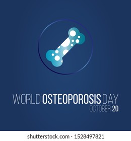 Vector Illustration on the theme World Osteoporosis Day on October 20.