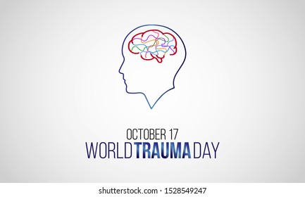 Vector illustration on the theme of World Trauma day on October 17