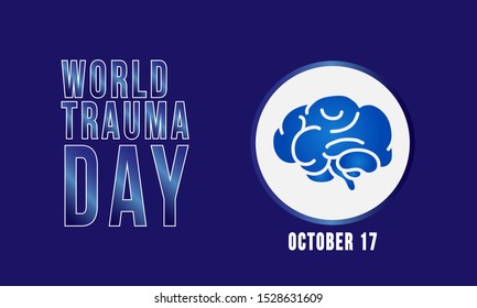 Vector illustration on the theme of World Trauma day on October 17