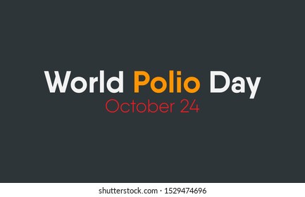 Vector illustration on the theme of world Polio day on October 24th