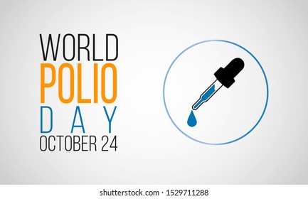 Vector illustration on the theme of world Polio day on October 24th