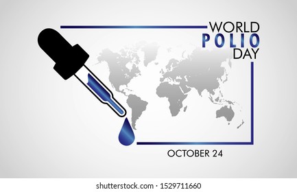 Vector illustration on the theme of world Polio day on October 24th