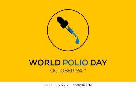 Vector illustration on the theme of world Polio day on October 24th