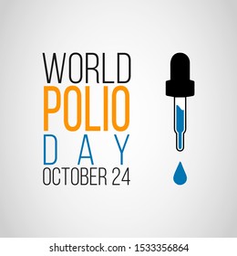 Vector illustration on the theme of world Polio day on October 24th