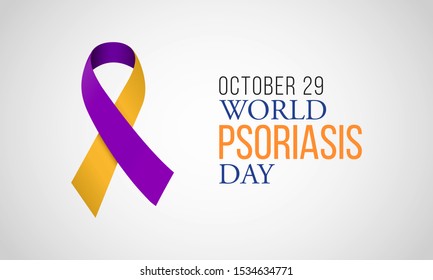 Vector illustration on the theme of World Psoriasis day on October 29th.